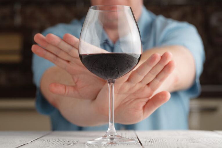 rejection of a glass of wine