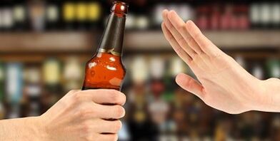 By the way you stop drinking